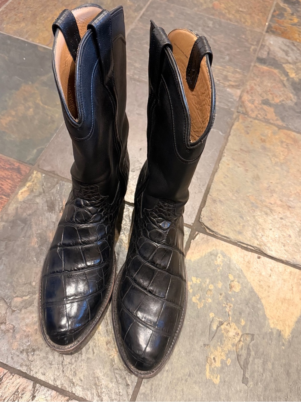 Tecovas The Austin Black Alligator Cowboy Boots | Men’s 11D